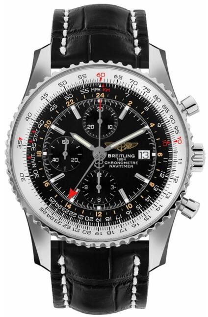 Review Replica Breitling Navitimer World A2432212/B726-761P Black Dial Men watch